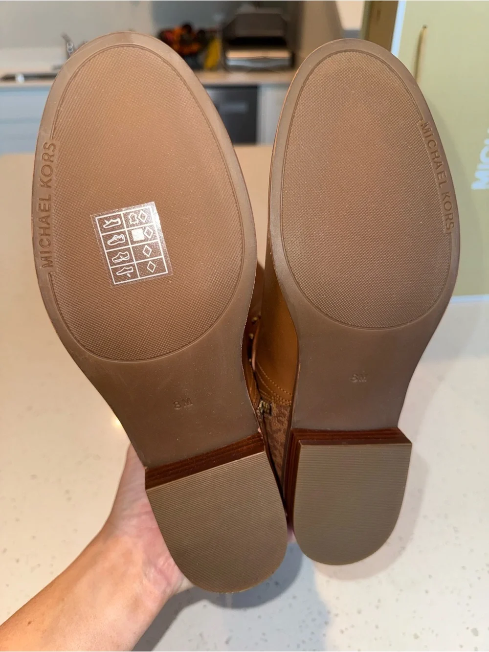 Michael Kors Tan Brown Leather Tall Riding Boots
